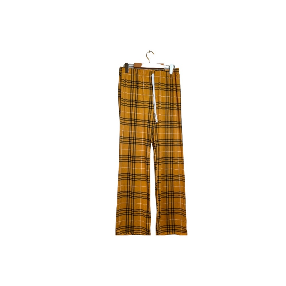 French Affair Yellow plaid PJ bottoms